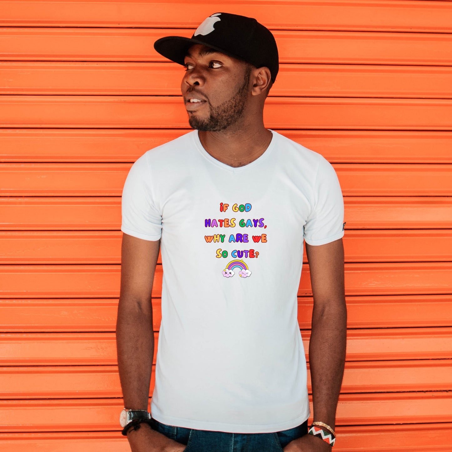 If God Hates Gays Then Why are we so Cute T-shirt